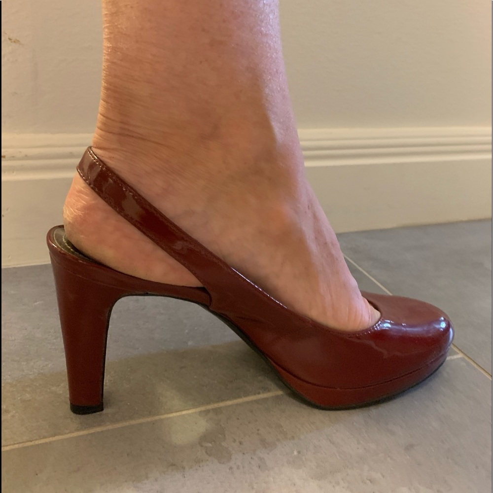 Red Tahari Slingback Heels